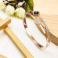 Stainless Steel Anti-Tarnish Double Band Rose Gold Bracelet