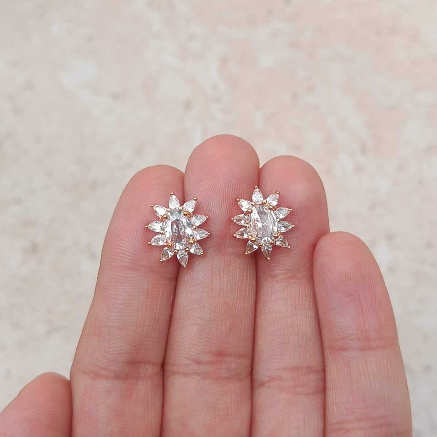 Radiant Gold Plated Starburst Stud Earrings Radiant Gold Plated Starburst Stud Earrings