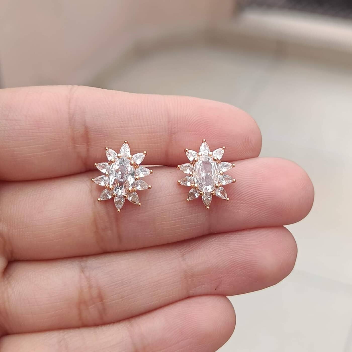 Radiant Gold Plated Starburst Stud Earrings Radiant Gold Plated Starburst Stud Earrings