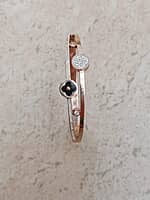 Stainless Steel Anti-Tarnish Double Band Rose Gold Bracelet