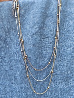 Tri-Color Layered Necklace - A Symphony of Gold, Rose Gold & Silver