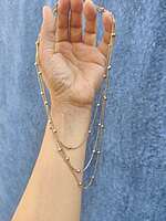 Tri-Color Layered Necklace - A Symphony of Gold, Rose Gold & Silver